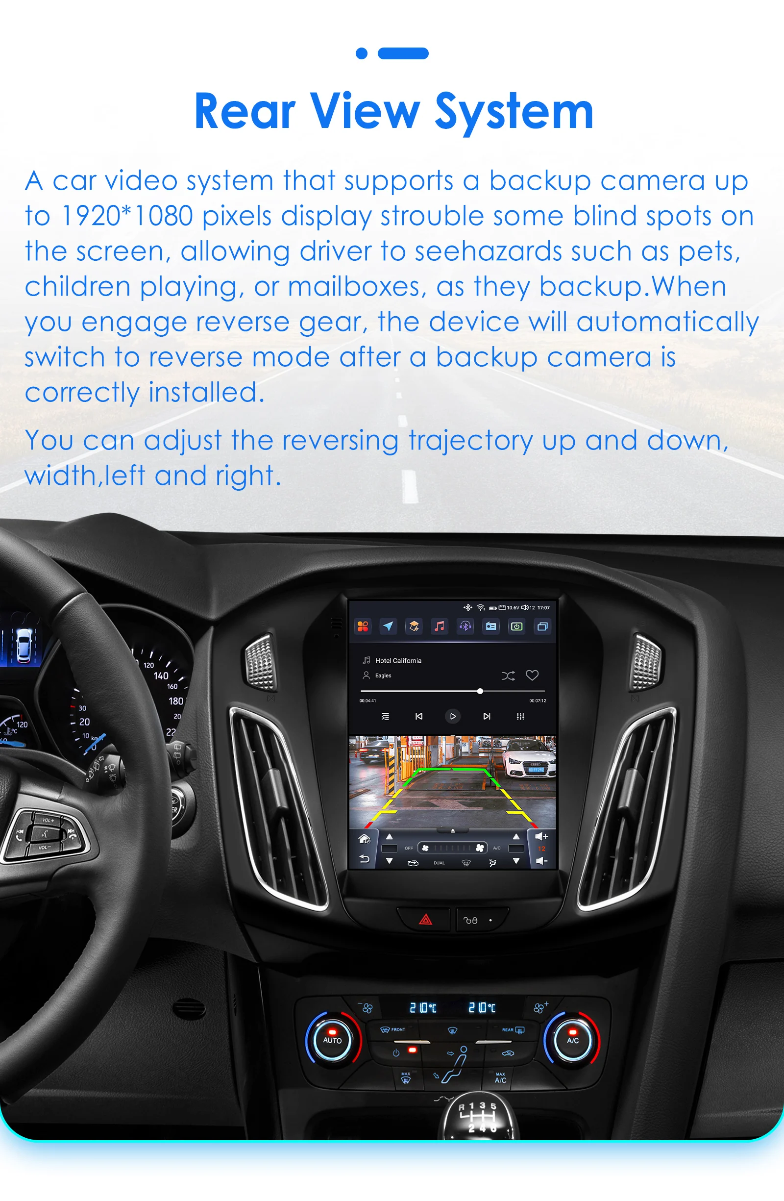 OSSURET 9.7inch 2 DIN Android 13 Car Radio for Ford Focus 3 MK 3 2011-2019 Multimedia Stereo Vertical Screen Carplay 360Camera