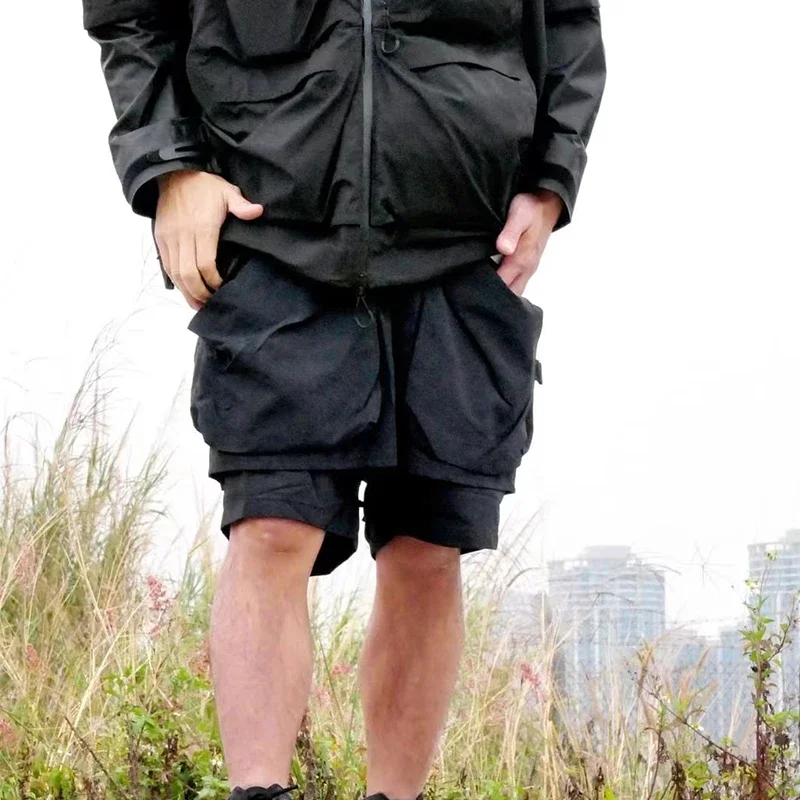 COMFY Japanese Cityboy Waterproof Functional Short  Pants Outdoor Big Pocket 3D Ins Fashion Casual Shorts