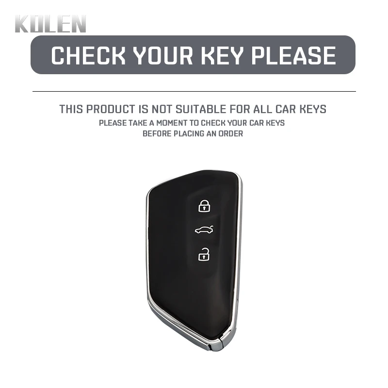 Premium ABS Carbon Fiber Car Key Case Cover for Smart Keyless Control