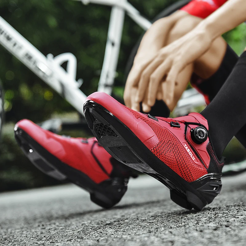남성용 MTB 사이클링 신발, 스포츠 클리트, 로드 바이크 부츠, 레이싱 스피드 자전거 스니커즈, 미끄럼 방지 SPD 산악 자전거 신발, 2024 신상