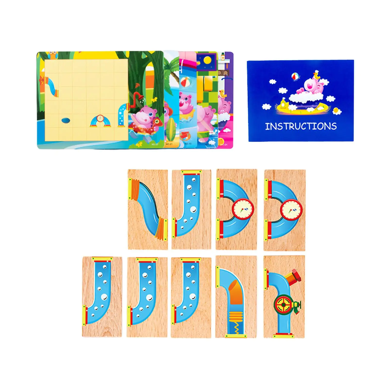 

Brain Teasers Fine Motor Skill Intelligence Montessori Wooden Blocks Puzzle for Girls Baby 3 4 5 6 Years Old Kids Adults