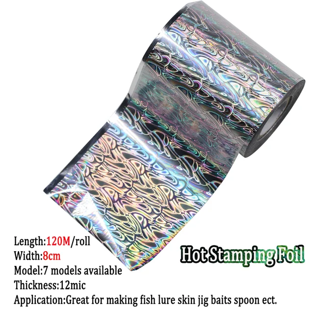 18 Pieces Holographic Tape Flasher Fishing Lure Stickers Adhesive