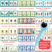 46 Groups/set Irregular Verbs Montessori English Word Pocket Flash Card Game Card Learning English Educational Toys for Kids 1