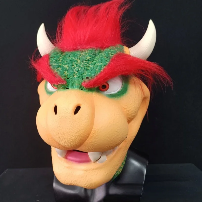 クッパ コスプレ ゴムマスク 大人用 クッパ コスプレ マリオ 被り物 ゴムマスク ボス 3点 大人用【残
