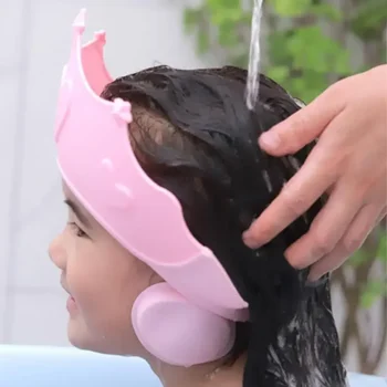 For Children Ear Protector Safe Shampoo for Children Bathroom Adjustable Hair Wash Hat Shower Protect Head Cover Baby Shower Soft Hood 1
