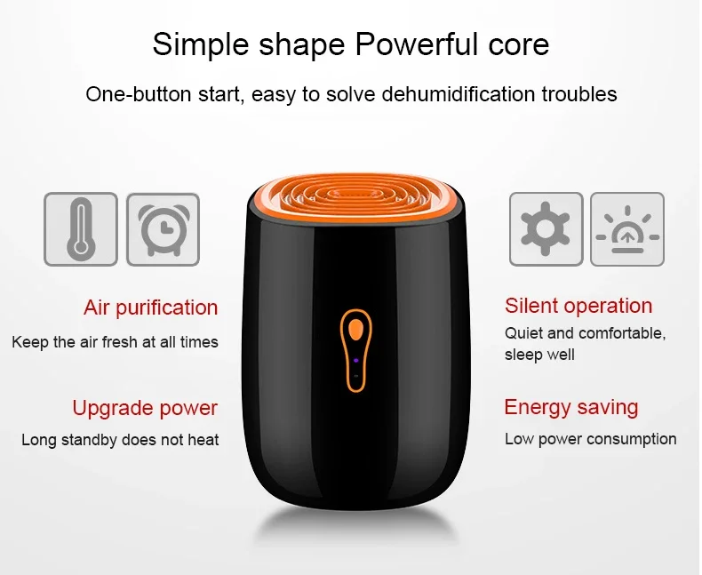 Description Picture 5 of itemHousehold mini dehumidifier electric Moisture Absorber basement Desiccant machine air dryer dehumidifiers baseroom EU plug 220V