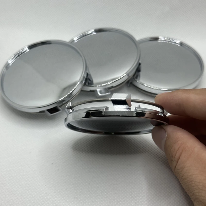 4-Piece Set of 61mm Blank Car Wheel Center Caps - Dust-Proof Hubcap Covers