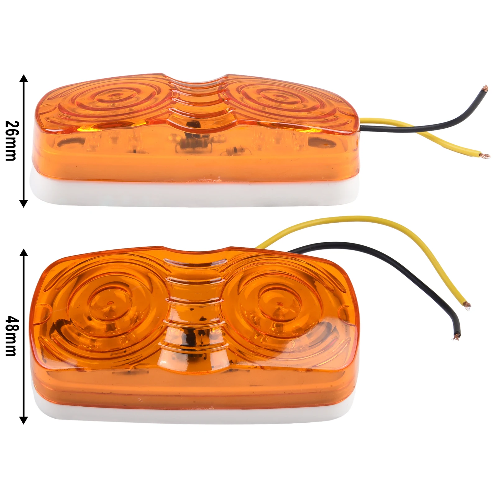 1 Stuks 12-24V Dc Amber Achterlicht Geschikt Voor Zijmarkeringslichten Richtingaanwijzers Speling Lampen Voor Vrachtwagens Rvs Trailers Camper