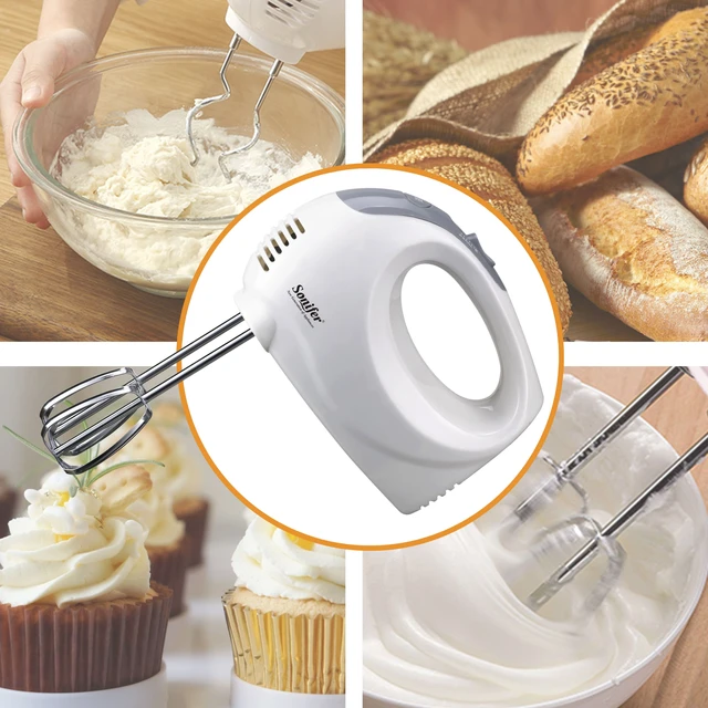 Mini Food Mixer Electric cuisine Kitchen Blender With Dough Hooks Chrome  Egg Beater Hand Mixer Machine For Sweets Bakery Sonifer - AliExpress