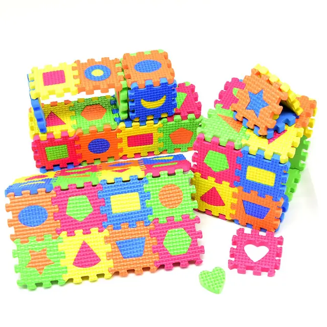 3D Diy EVA Puzzles Toys Kids Baby Puzzle Mats 55 * 55MM or 90mm*90cm Carpet Babies Education Foam Learning Shape Toy 1