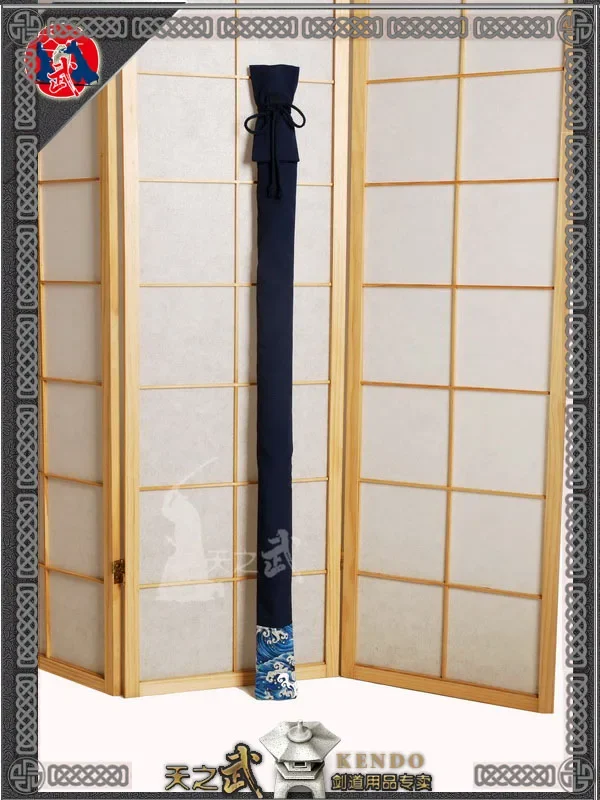Japanese Style Bamboo Sword Wooden Knife Bag Aikido Iaido Kendo Supplies Carry Bag with Strap Hold 1 Sword Cotton Canvas