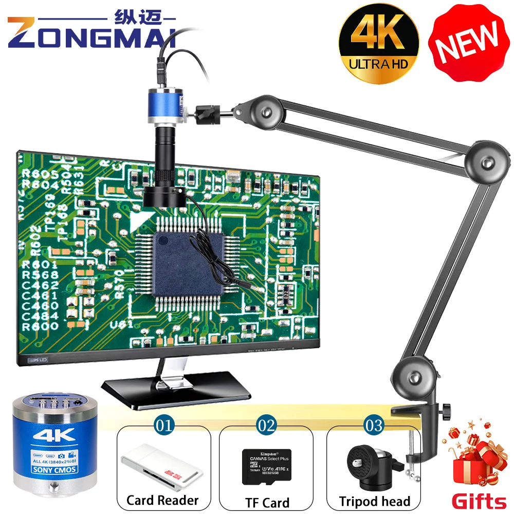 

Электронный микроскоп 2.0MP 1080p, видеосъемка, промышленный HDMI 8-150X, высокое увеличение, ремонт, фотография, цифровой