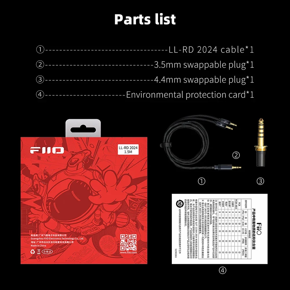 FIIO LL-RD 2024 高純度単結晶純銀線 高品質アップグレード Sdca51cc3a181408aa8f156d105565