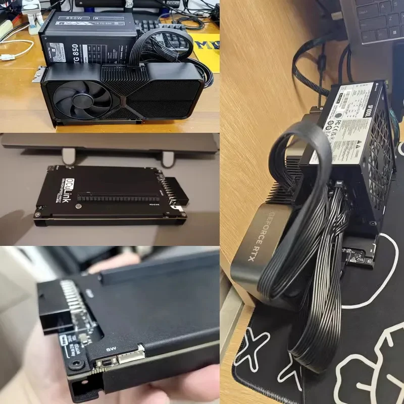 GPU Dock GPUドッキングステーション　OCuLinkアダプタ OCuP4V2 OCuLink GPU ドック ReDriver チップサポート PCI-E 4.0