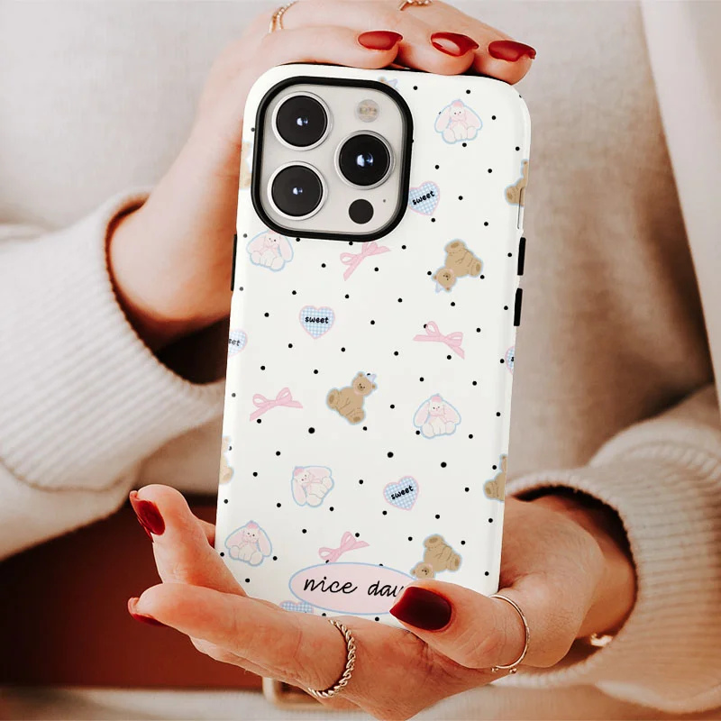 Dual-Layer Korean Style Phone Case with Film Shell - Sleek Protective Cover