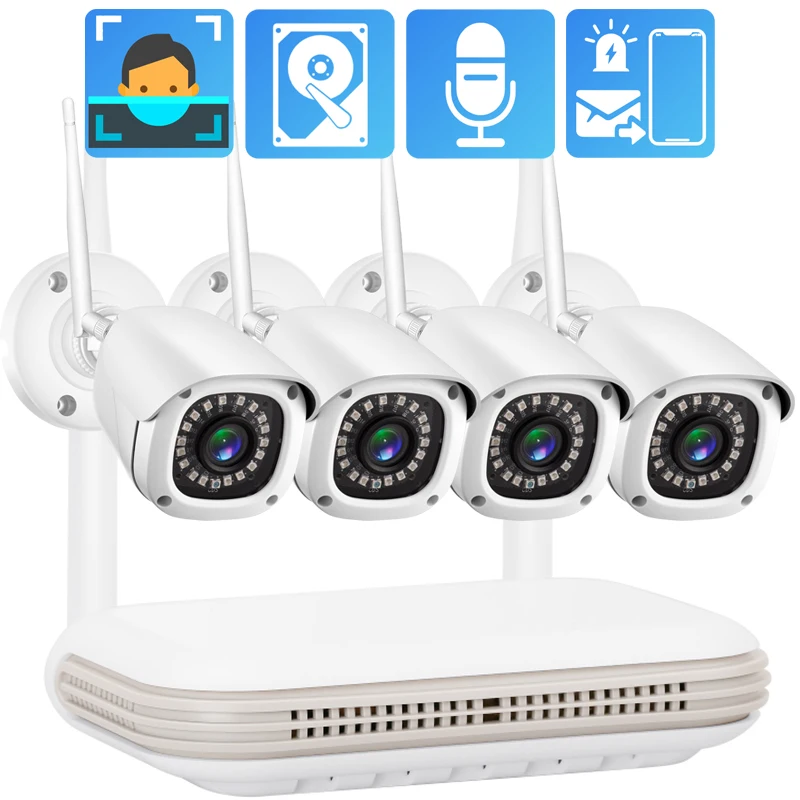 

Комплект Wi-Fi камеры 3MP Audio H.265 + 2,8 мм широкий угол ИИ распознавание лица наружная охранная система видеонаблюдения CCTV 8CH NVR система видеонаблюдения XMEye