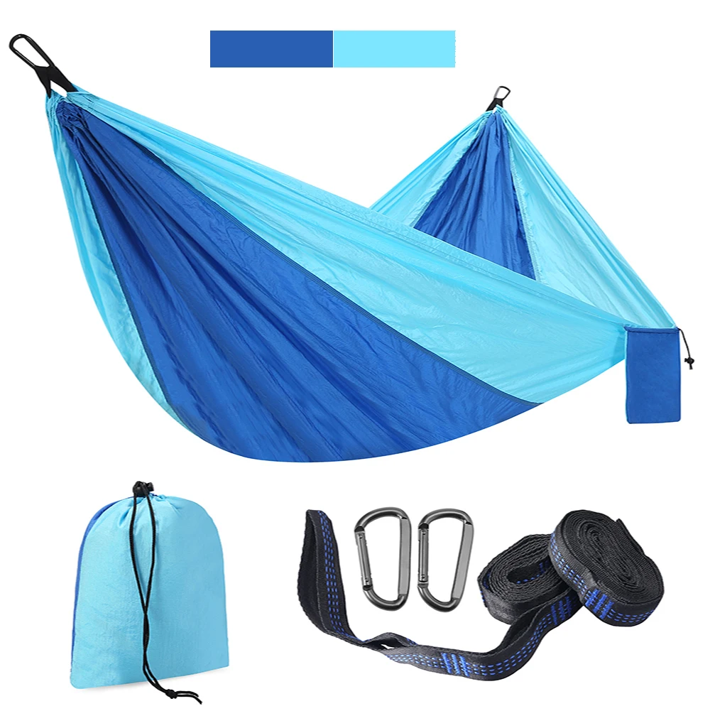 Outdoor Camping nylon Hammock Sleep Swing Tree Bed Garden Backyard Furniture Hanging Double Hammock Hunting Chair Adult Kids 3d 55m giant software snake kite inflatable adult kite tearproof nylon kite outdoor easy to fly single line kite storage bag