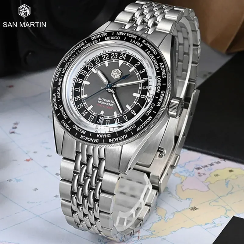 

Часы San Martin SN0116 мужские наручные, водонепроницаемые до 200 м