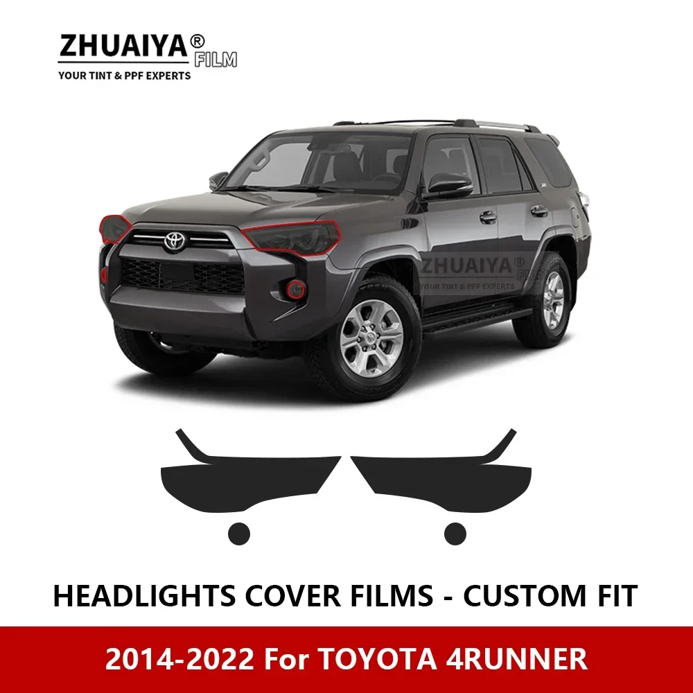 

Для TOYOTA 4runner 2014-2022 Автомобильная внешняя фара с защитой от царапин PPF предварительно отрезанная Защитная пленка для ремонта автомобильные наклейки аксессуары