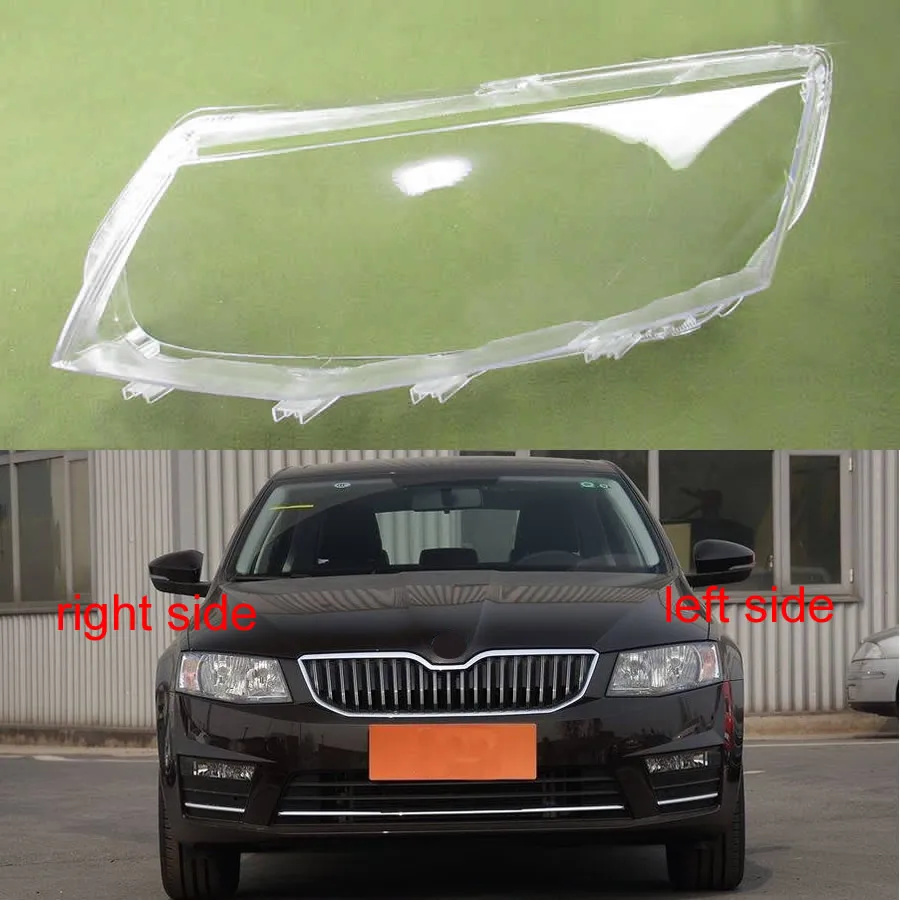 For Skoda Octavia 2015 2016 2017 Headlight Cover Headlamp Lamp Shell Transparent Lens Replace