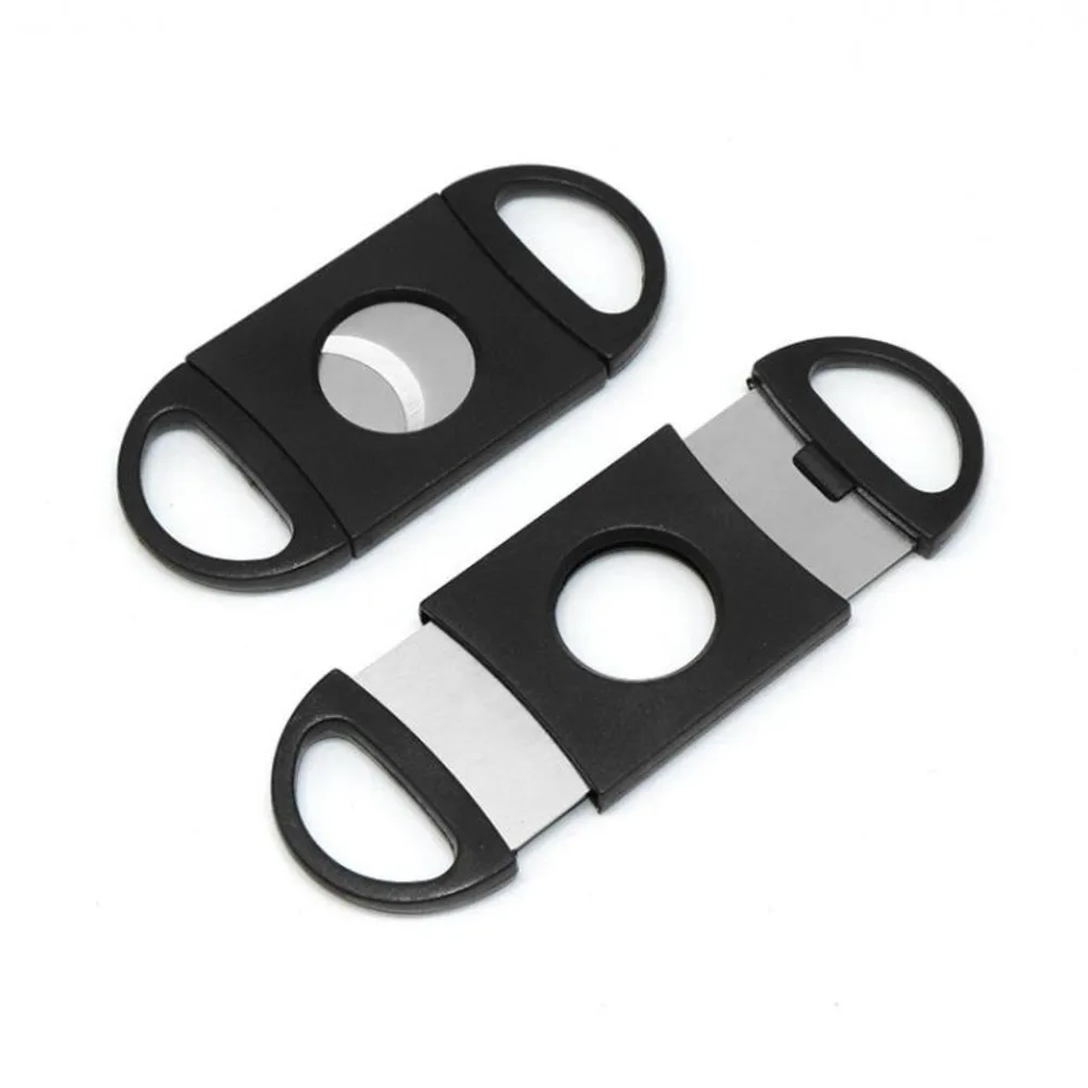 

500pcs High Quality Double Two 2 Blade Stainless Steel Cigar Cutter Scissor Scissors Cutters Plastic Handle Pocket