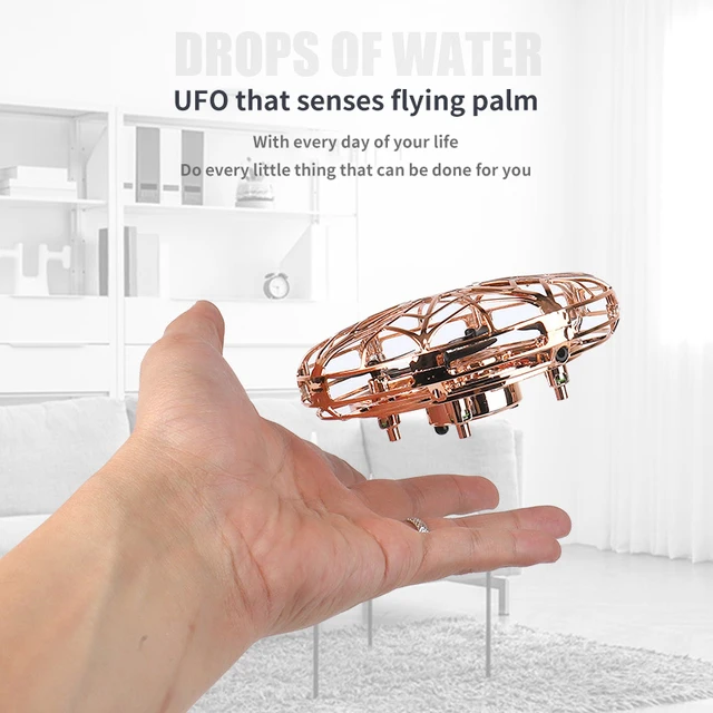 Mini Flying Ball Helicopter RC UFO Drone Aircraft Boys Hand Controlled Spinner Toy Infrared RC Quadcopter Induction Kids Toys 2