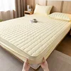 Winter Warm Quilted Mattress Cover Plush Thicken Soft Fit Sheet Single Double Queen Size Fitted Sheet With Elastic Band Sheet 5