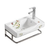 อ่างล้างหน้าติดผนังแบบใหม่, ชุดตู้ล้างหน้าลายดอกไม้ขนาดเล็ก, อ่างล้างหน้า, อ่างล้างหน้าแบบแขวนในห้องน้ำ, อ่างล้างหน้าสำหรับระเบียง 5