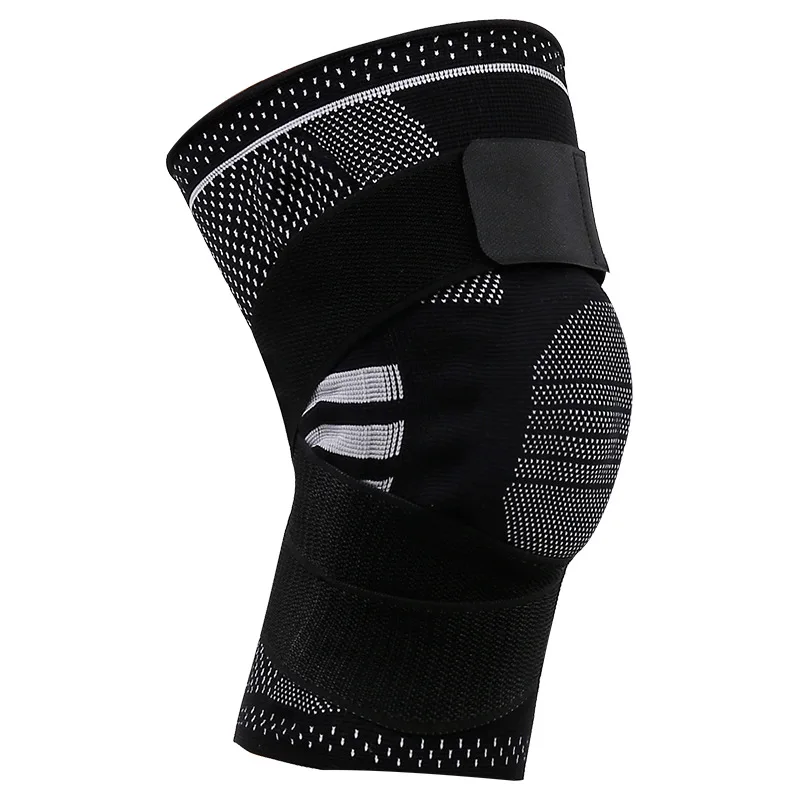Enhanced Silicone Shock-Absorbing Knee Brace with Anti-Slip Support and Automatic Tightening