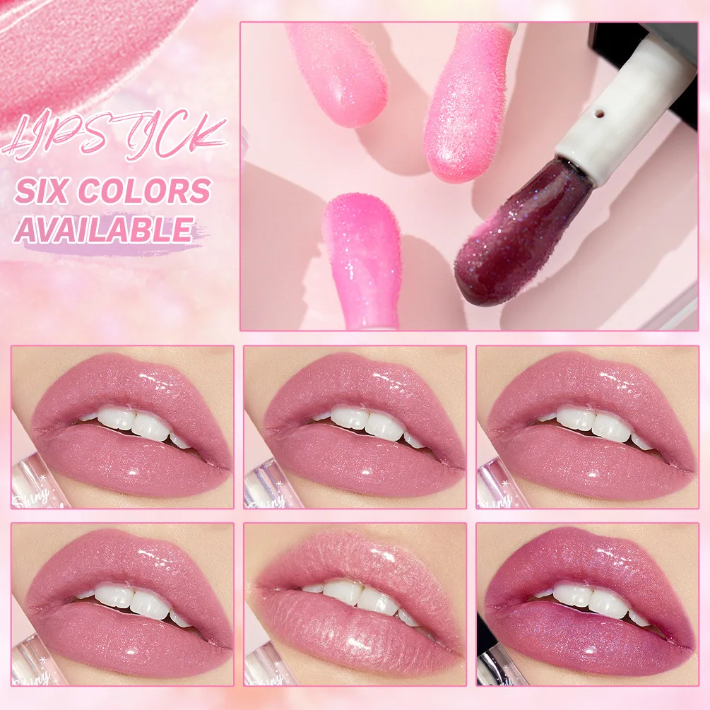 6pcs Liquid Eyeshadow Set - Super Shiny, Metallic & Glitter Finishes in White, Pink, Nude, Golden - Brightening Eye Makeup Stick 4