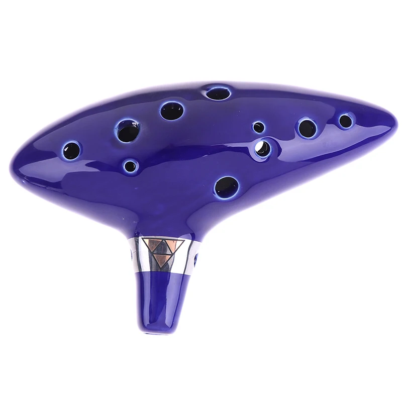Strumento Musicale Blu Ocarina Flute 12 Fori Ocarina Ceramic Alto C Legend Of Ocarina Flute Ocarina Ispirato Al Tempo 1 Pz