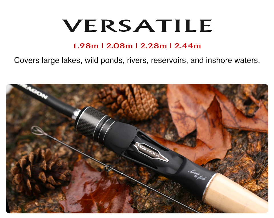 TSURINOYA Vielseitige Angelrute DRAGON 1,98m 2,08m L ML M L-M FUJI Guide Spinn- und Castingrute für Bass und Hecht – Detail 5