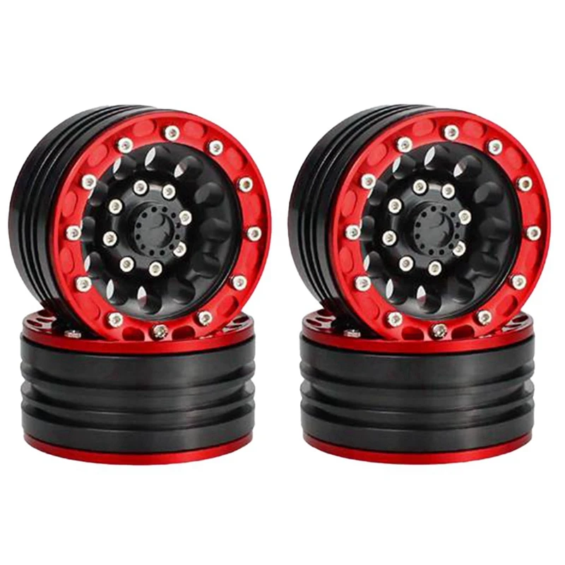 

Колеса для гусеницы Rock Crawler 1: 10, 4 шт., крутые диски из металлического сплава, 1,9 дюйма, колеса Beadlock, Сменные аксессуары для SCX10 CC01