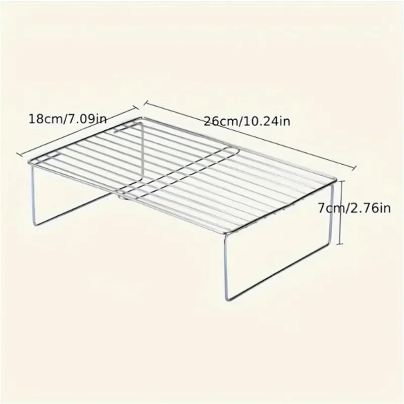 Kitchen Shelf Multifunctional Stackable Rack Space Saving Home Cabinets Tableware Refrigerator Food Plate Bowl Organizer Rack 6