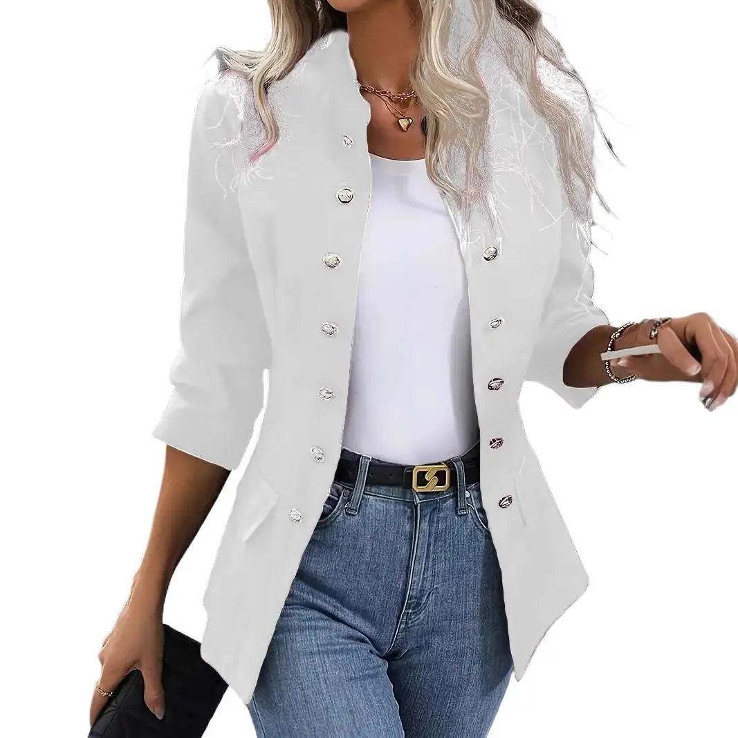 Autumn Women Double Breasted Long Sleeve Slim Blazers