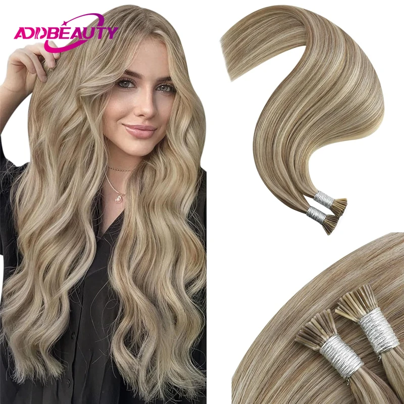 Hair Extensions Straight ITIP Human Hair Extension 40g/pc 100% Human Hair I Tip Extensions Blonde Highlight Extension