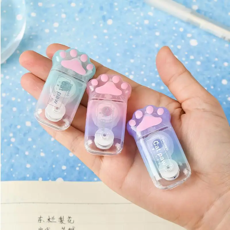 Correction tape supplies Cat Claw Shapr 5mm * 6m White Out Cute kawaii Gradient Correction Tape Pen School Office Supplies Stationery