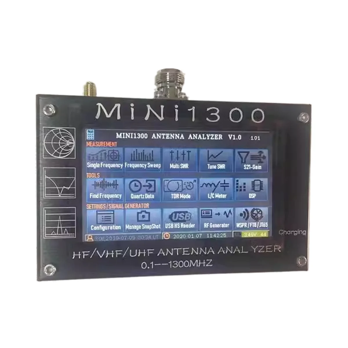 Mini 1300 Vector Network Analyzer Portable Standing Wave RF Multimeter 1.3G Multifunction Vector Antenna Analyzer