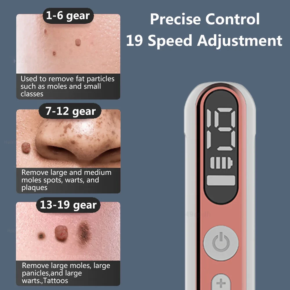 Beauty Instrument Freckle Removal Pen Machine Skin Mole Removal Dark Spot Remover Face Wart Tag Tattoo Remover Pen 19 Gears