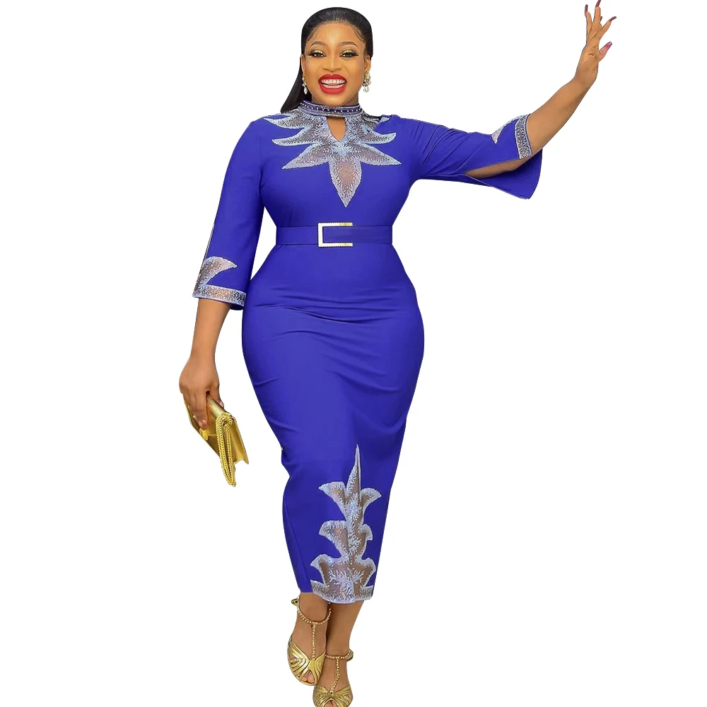 

ICCLEK Plus Size Women Clothing Party Dresses African Woman Outfit 2023 Elegant And Pretty Women'S Dresses Africa Clothing