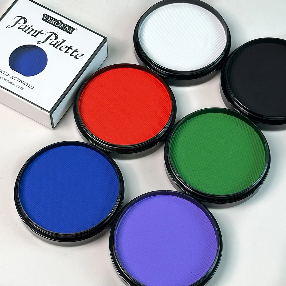 30g Monochrome Water Soluble Face Body Paint Vibrant DIY Makeup for Christmas Parties Long-Lasting Professional Quality Cosmetic 2