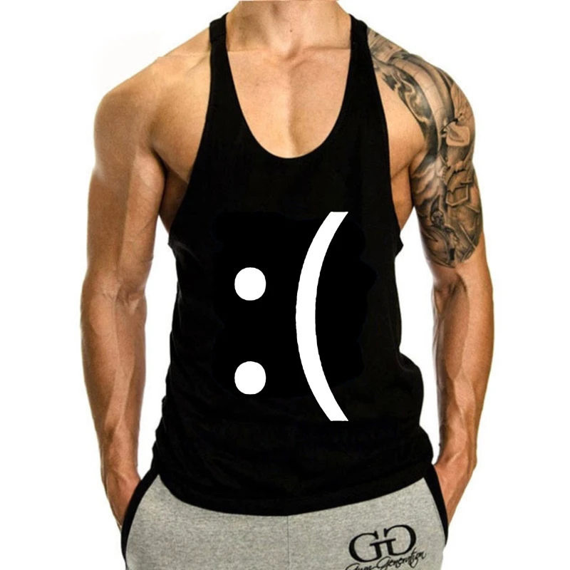 

Sad Face Text tank top men All sleevelesss # Black sleeveless tank top men