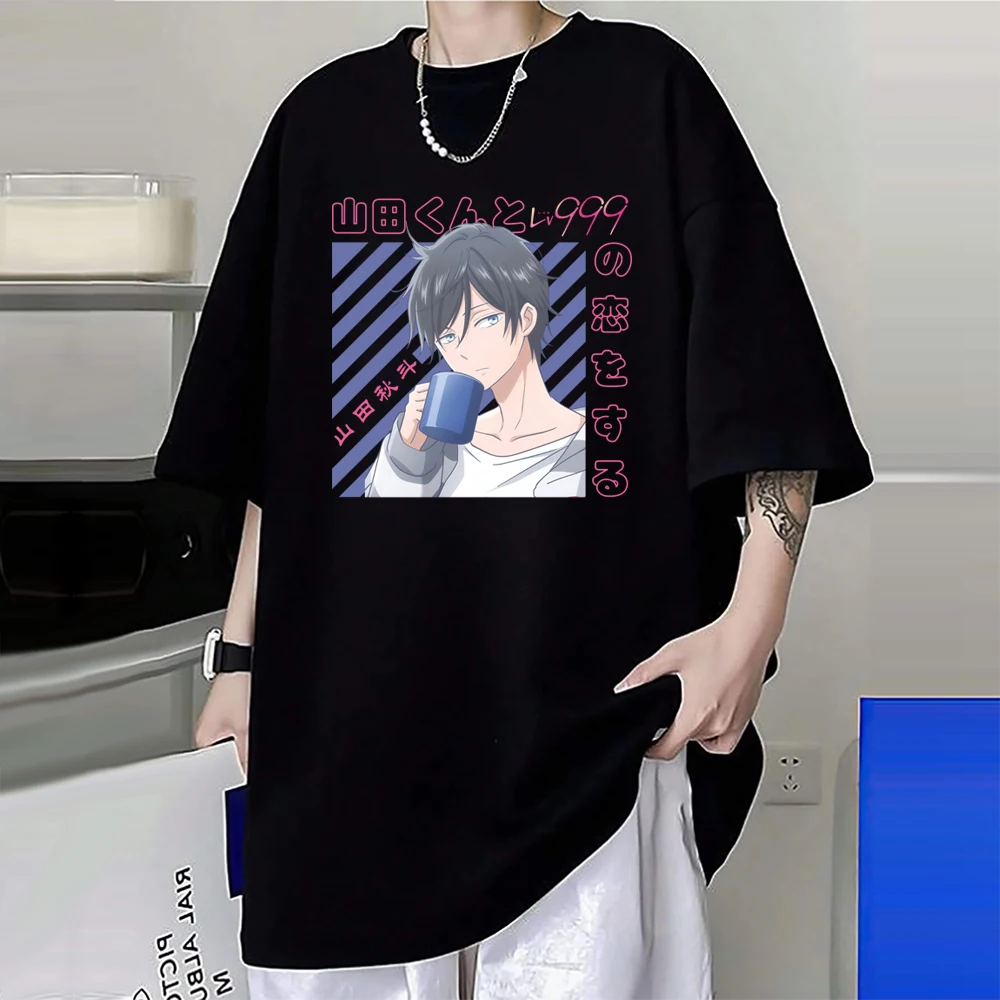 

Yamada Manga Print T Shirt My Love Story With Yamada-kun At Lv999 T-shirt Vintage Aesthetic Anime Graphic Casual Women's Tshirt