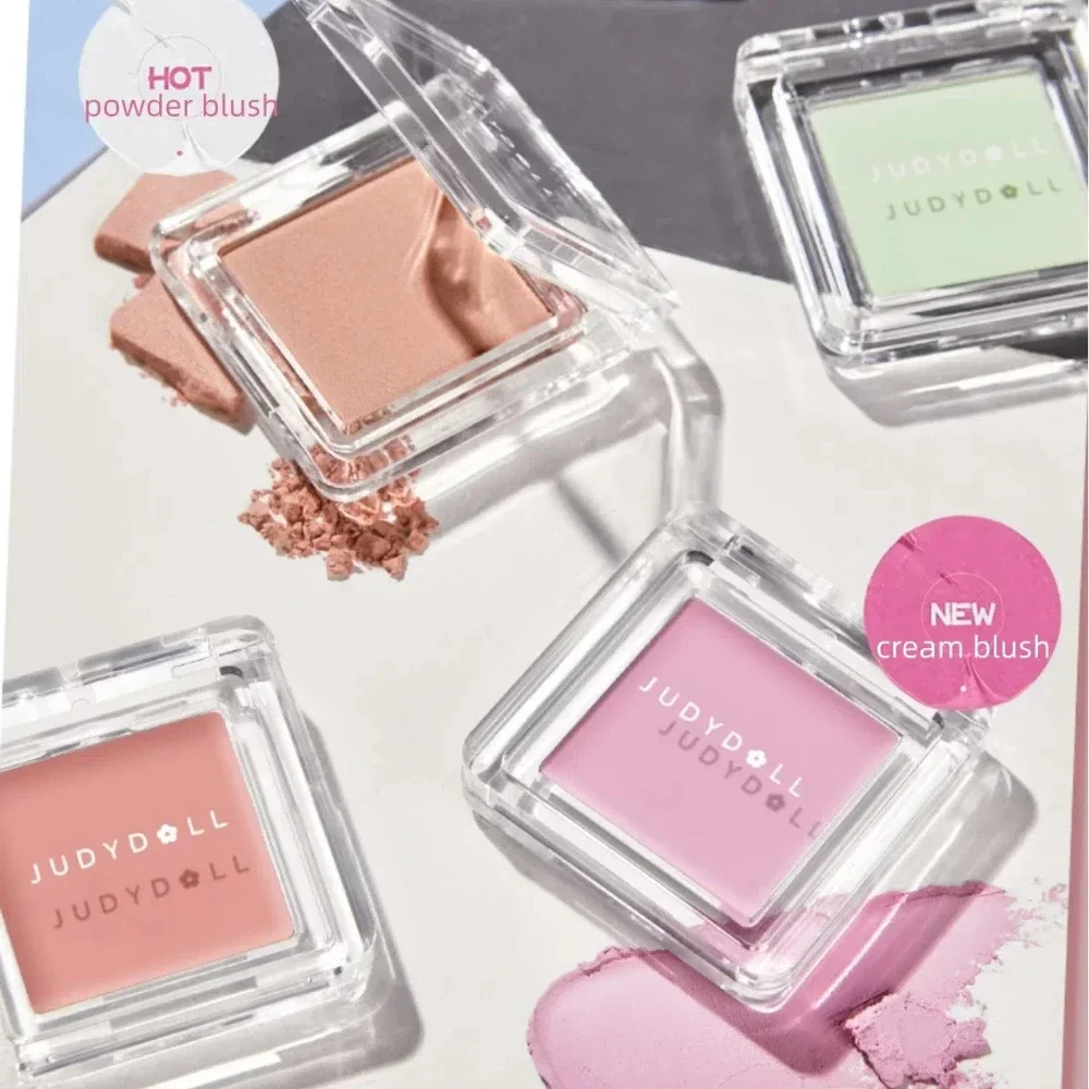 Judydoll Monochrome Blush Portable Silky Cream Multipurpose Blusher Eyeshadow Nude Natural Brighten Skin Tone Makeup Cosmetics 5