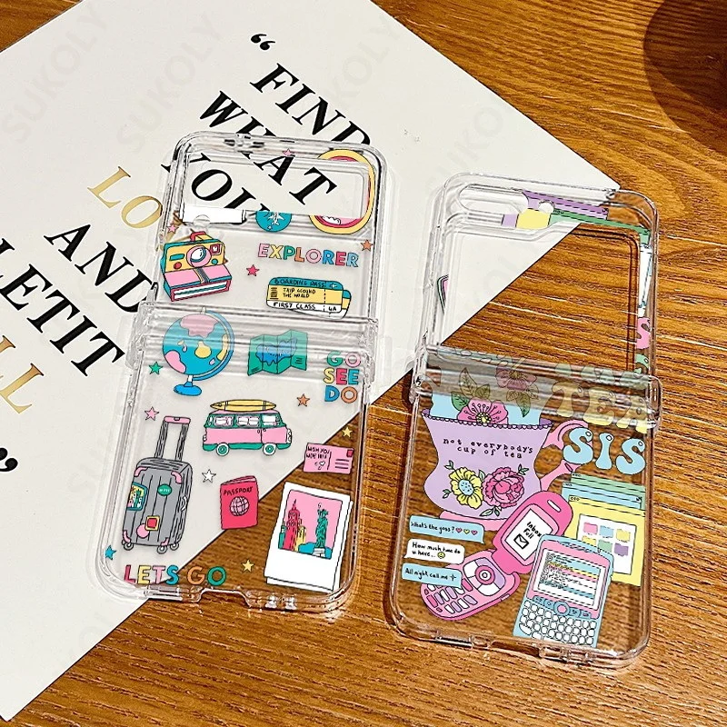 Creative Personalized Hard Clear Folding Case - Fashionable and Durable Protective Cover
