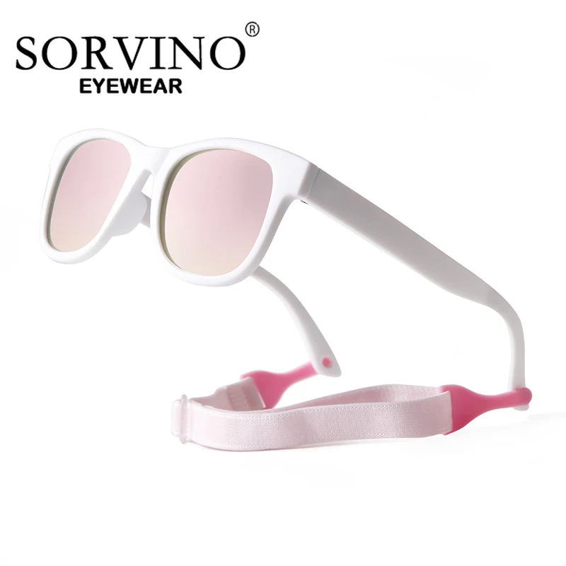 Kids Polarized Sunglasses TR90 Vintage Boys Girl Square For Children Baby UV400 Eyewear