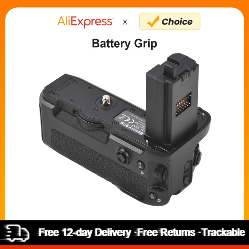 VG-C4EM Vertical Battery Grip Holder with Dual Battery Slots for Sony A9Ⅱ/ A7R4/ A7M4/ A7RM4/ A1/ A7SⅢ/ A7RⅣ/ A7RV/ A7RMV camera battery handle grip