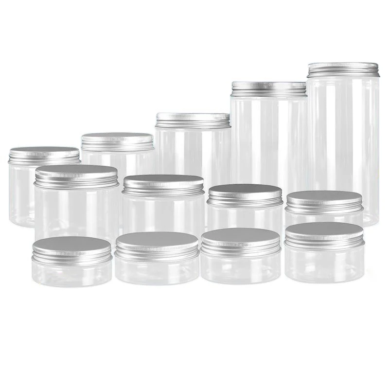 

50g 60g 80g 100g 120g 150g 200g 250g 300g 400g 500g Plastic Jar Aluminium Lid Empty Cosmetic Container Face Cream Lotion Tank