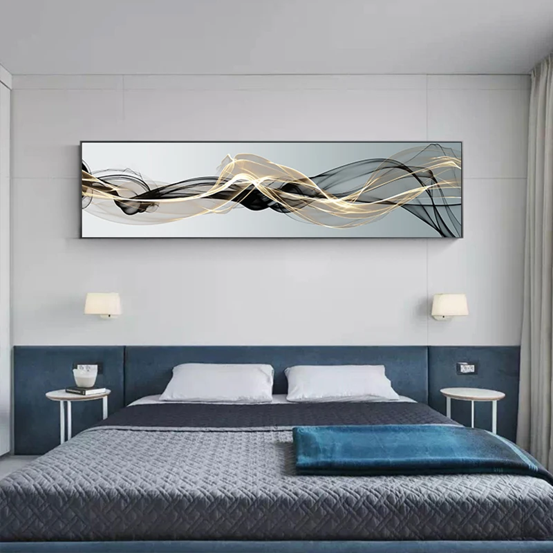 Linee astratte moderne pittura su tela poster e stampe immagine nordica di  arte della parete per soggiorno camera da letto decorazione domestica di