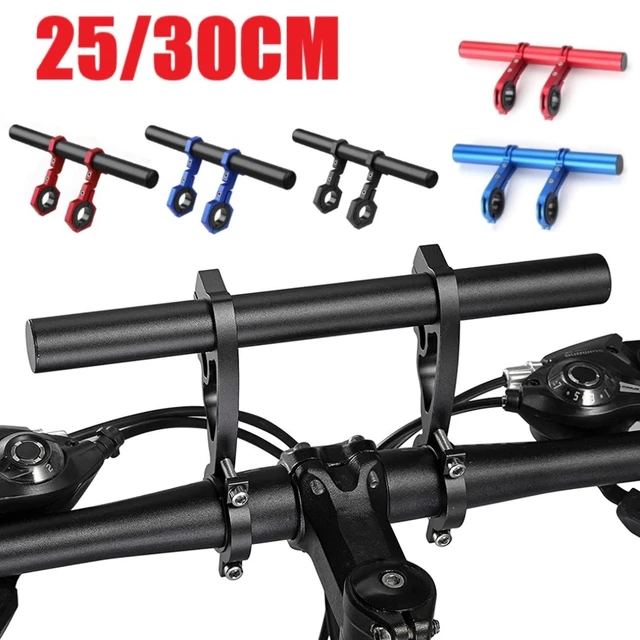 25/30cm Carbon Rohr Fahrrad Lenker Extender Doppel Clamp Legierung Halterung  Lenker Verlängerung Bike Licht GPS Computer Stem rohr - AliExpress